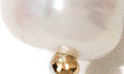 Child Of Wild Alexandria Cultured Pearl Drop Huggie Hoop Earrings In Gold
