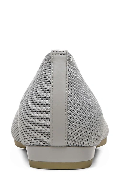 Shop Vionic Dahlia Pointy Toe Flat In Light Grey