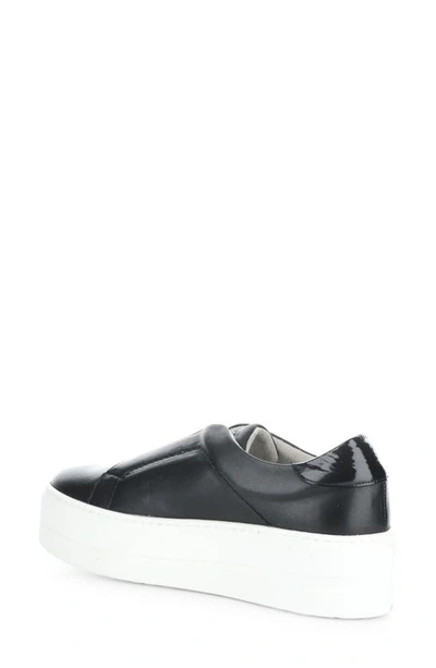 Shop Bos. & Co. Mona Platform Slip-on Sneaker In Black Feel/ Patent/ Elastic