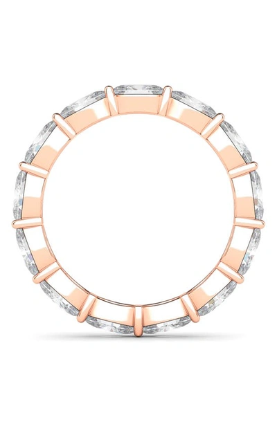 Shop Hautecarat Oval Lab Created Diamond Eternity Ring In 2.73 Ctw Rose Gold