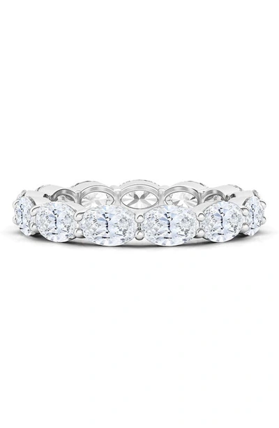 Hautecarat Oval Lab Created Diamond Eternity Ring In 2.73 Ctw White Gold