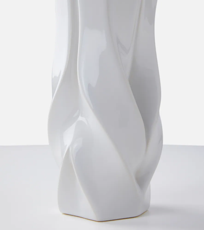 Shop Zaha Hadid Design Braid Medium Vase In Whi