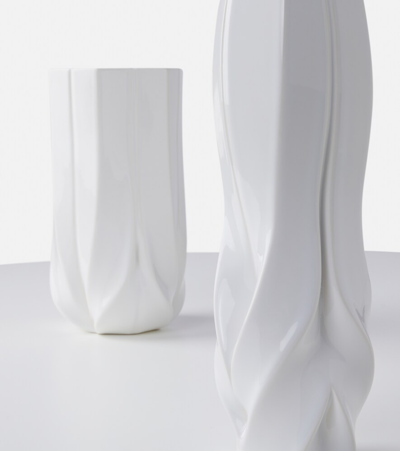 Shop Zaha Hadid Design Braid Medium Vase In Whi