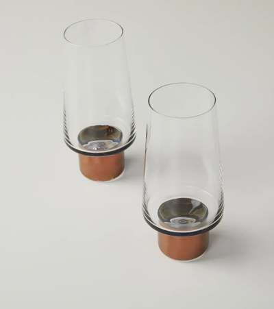 Shop Tom Dixon Tank Set Of 2 Glasses In Tra