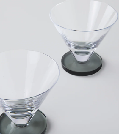 Shop Tom Dixon Puck Set Of 2 Cocktail Glasses In Tra