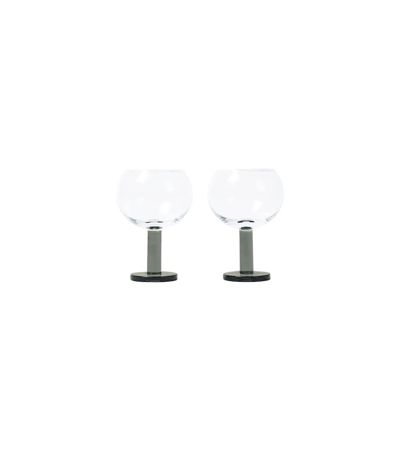 Shop Tom Dixon Puck Set Of 2 Balloon Glasses In Tra
