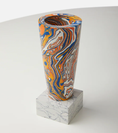 Shop Tom Dixon Swirl Stem Vase In Whi