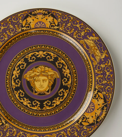 Shop Versace Home Medusa Service Plate In Pur