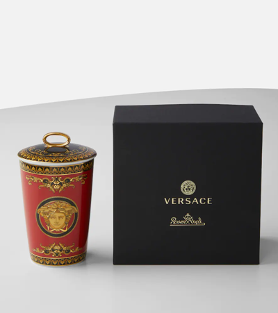 Shop Versace Home Medusa Table Candle In Mul