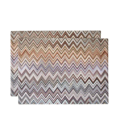 Shop Missoni Andorra Set Of 2 Cotton Placemats In Mul
