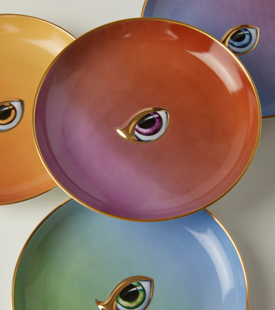 Shop L'objet Lito Set Of 4 Plates In Mul