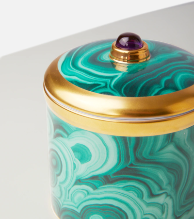 Shop L'objet Malachite Porcelain And 24kt Gold Candle