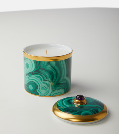 Shop L'objet Malachite Porcelain And 24kt Gold Candle