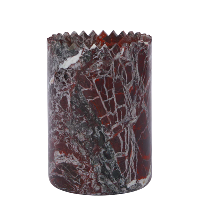Shop Editions Milano Triangoli Vase In Red