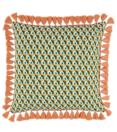 Shop La Doublej Cubi Verde Cushion In Mul