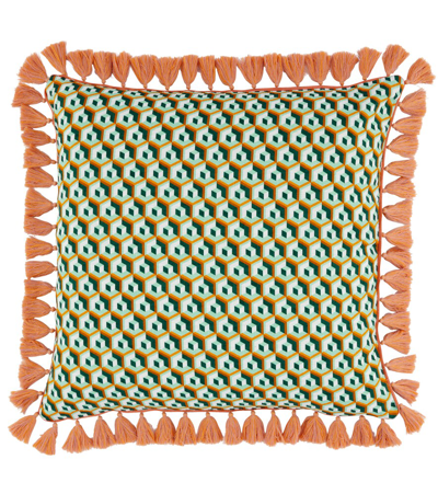 Shop La Doublej Cubi Verde Cushion In Mul