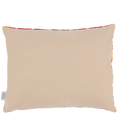 Shop Les-ottomans Cotton And Velvet Cushion In Mul
