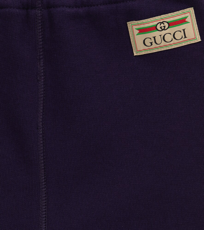 Shop Gucci Baby Cotton Jersey Sweatpants In Dark Night Sky/mix