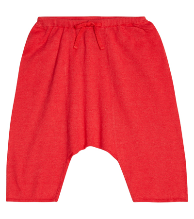 Shop Caramel Baby Rumex Linen And Cotton Sweatpants In Raspberry