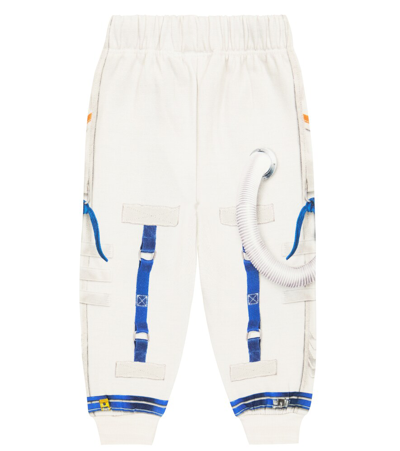 Shop Molo Baby Simeon Cotton Sweatpants In Be Astronaut
