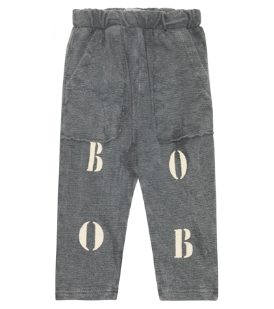 Shop Bobo Choses Baby Logo Cotton Sweatpants In Grey