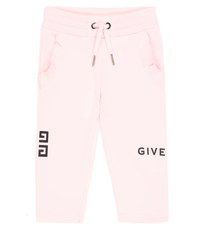 Shop Givenchy Baby Cotton-blend Sweatpants In Marshmallow