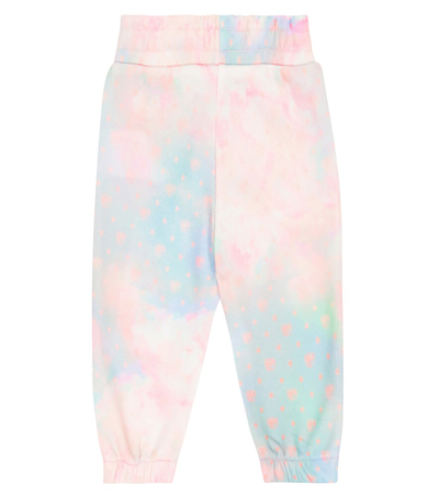 Shop Monnalisa X Chiara Ferragni Baby Embroidered Jersey Sweatpants In Rosa Fairytale