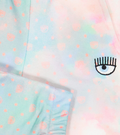 Shop Monnalisa X Chiara Ferragni Baby Embroidered Jersey Sweatpants In Rosa Fairytale