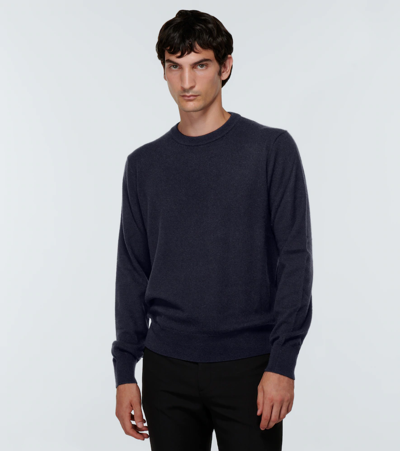 Shop The Row Benji Cashmere Sweater In Dark Navy