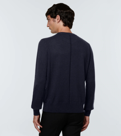 Shop The Row Benji Cashmere Sweater In Dark Navy