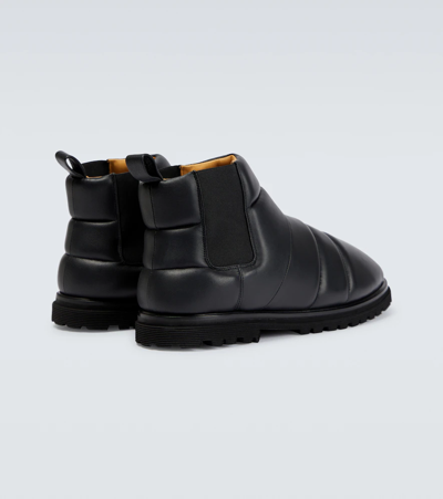 Shop Nanushka Bede Padded Leather Boots In Black