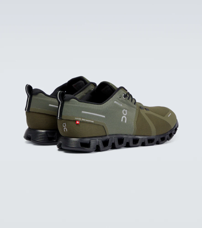Shop On Cloud 5 Waterproof Running Shoes In Olive/black