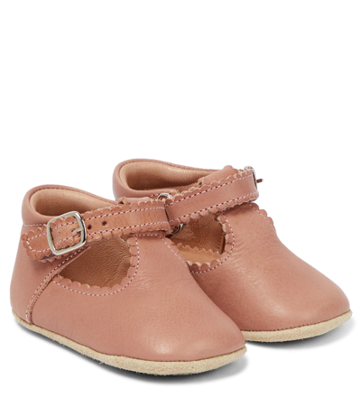 Shop Petit Nord Baby T-bar Leather Shoes