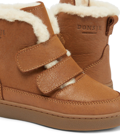Shop Donsje Clenn Leather Boots In Chestnut Leather