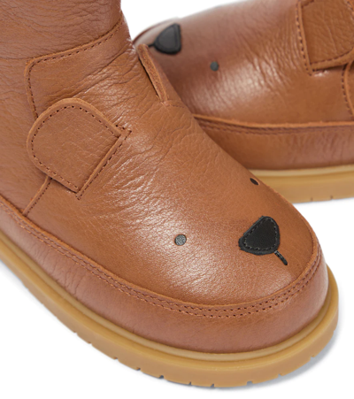 Donsje Wadudu Leather Boots In Cognac Leather