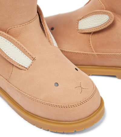 Donsje Wadudu Leather Boots In Taupe Leather