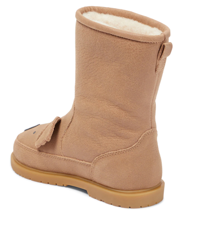 Shop Donsje Wadudu Leather Boots In Truffle Leather