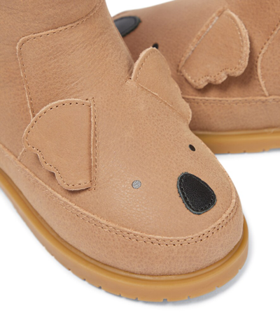 Shop Donsje Wadudu Leather Boots In Truffle Leather
