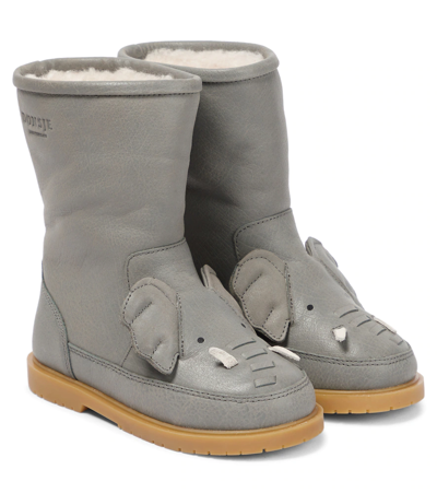 Shop Donsje Wadudu Leather Boots In Mist Leather