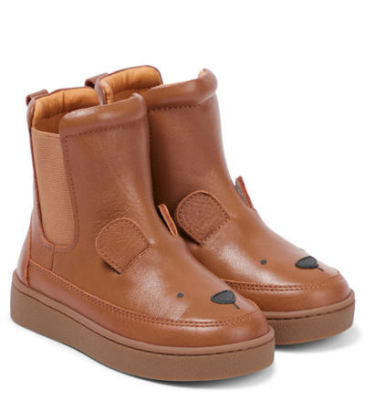 Shop Donsje Wadudu Leather Boots In Cognac Leather