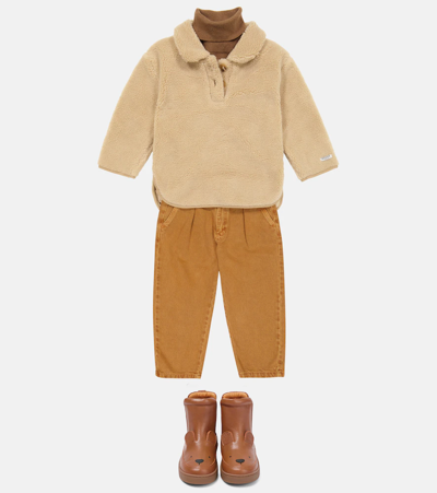 Donsje Wadudu Leather Boots In Cognac Leather