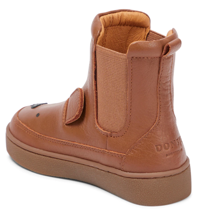 Donsje Wadudu Leather Boots In Cognac Leather