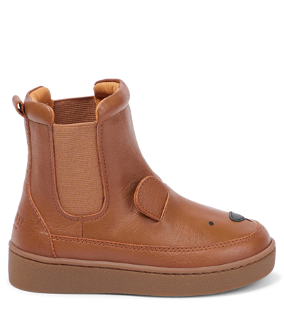 Donsje Wadudu Leather Boots In Cognac Leather
