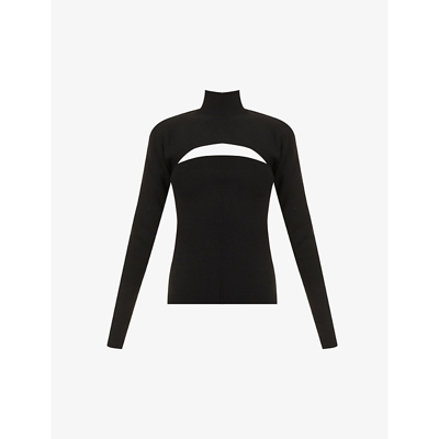 Shop Tom Ford Detachable-sleeve Wool-blend Top In Black