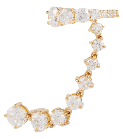 Shop Melissa Kaye Sadie 18kt Yellow Gold Single Earring With Diamonds In Yg