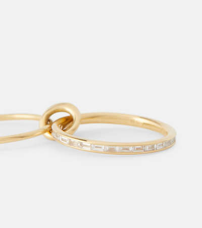 Spinelli Kilcollin Callisto 18kt Gold Linked Rings With White Diamonds In Yg