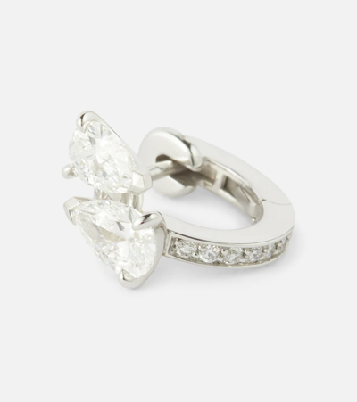 Repossi Serti Sur Vide 24kt White Gold Single Earring With Diamonds In White Gold