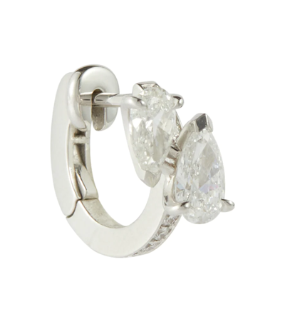 Repossi Serti Sur Vide 24kt White Gold Single Earring With Diamonds In White Gold