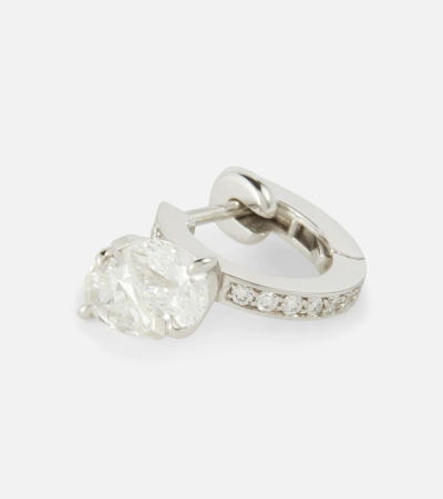 Repossi Serti Sur Vide 24kt White Gold Single Earring With Diamonds In White Gold