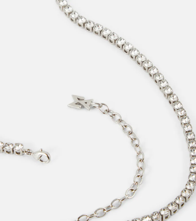 Amina Muaddi Crystal-embellished Waist Chain In White